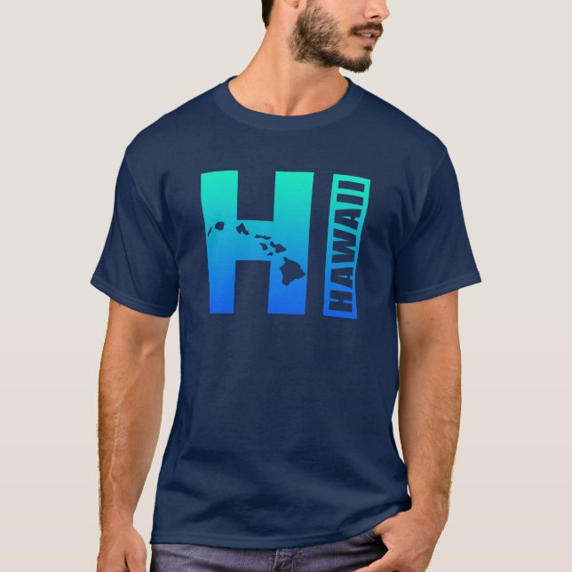 Hawaii öar - HI Tee Shirt (Framsida)