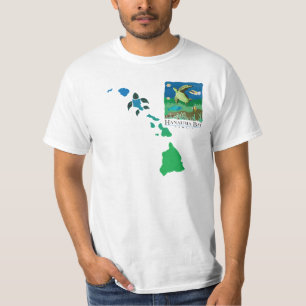 Hawaii öar kedjar - den Hanauma fjärdOahu Tee
