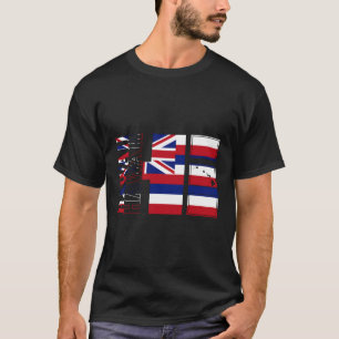 Hawaii-öarna Hawaii Flagga Karta Hawaii T Shirt