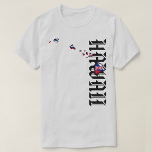HAWAII ÖARNA HI Flagga BLK T Shirt