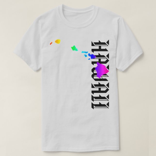 HAWAII ÖARNA NEON RAINBOW T SHIRT (Design framsida)