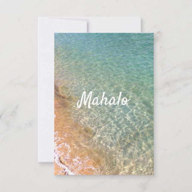 Hawaii Ocean Aloha Heart Sticker Napkins Tack Kort (Framsida)