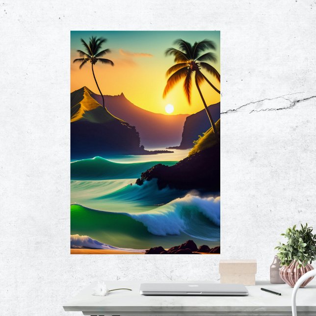 Hawaii Ocean Travel Artwork Poster (Skapare uppladdad)