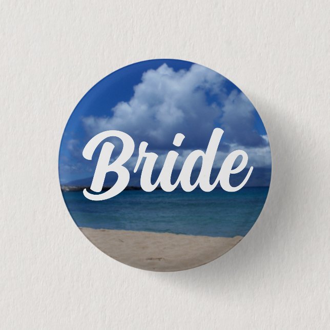 Hawaii Ocean View Bride Button Knapp (Framsida)