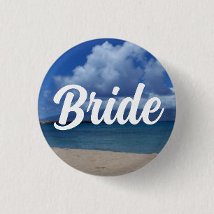 Hawaii Ocean View Bride Button Knapp
