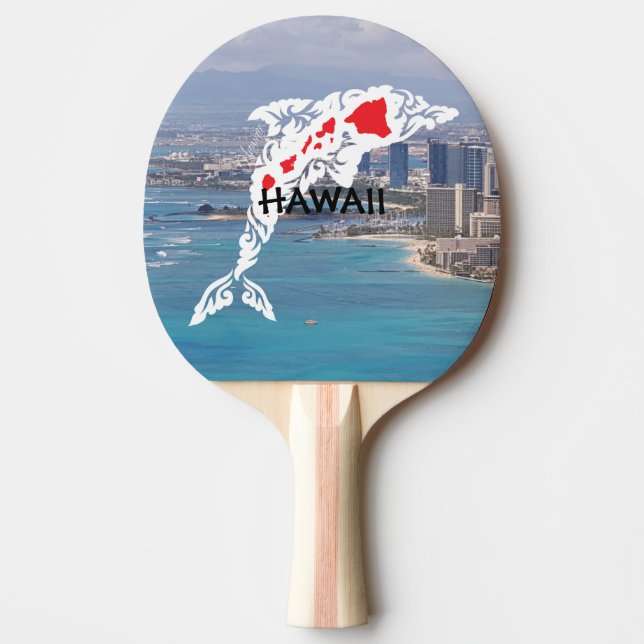 Hawaii ödelfin Waikiki Pingisracket (Framsidan)