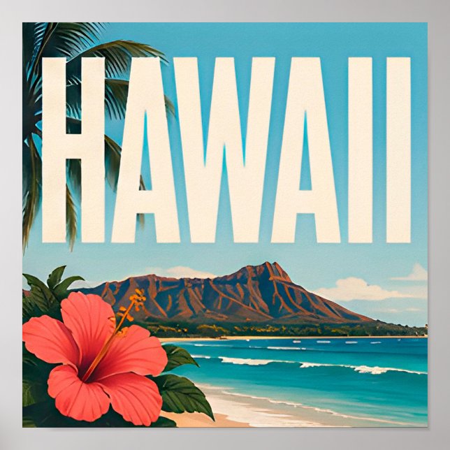 Hawaii Öparadis Resor Poster (Framsidan)