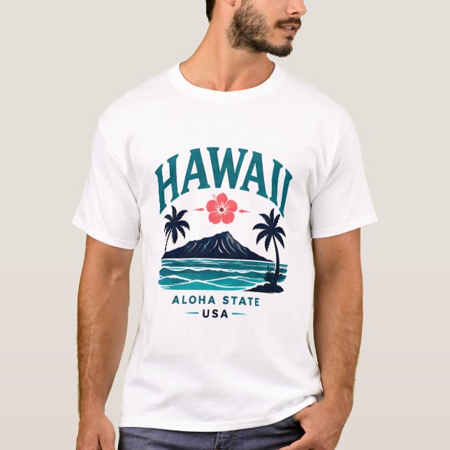 Hawaii öparadis t shirt (Framsida)