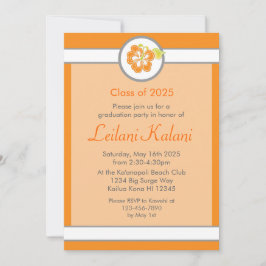 Hawaii orange: inbjudan till Hibiscus studenten