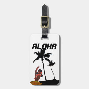 Hawaii palmträd bagagebricka