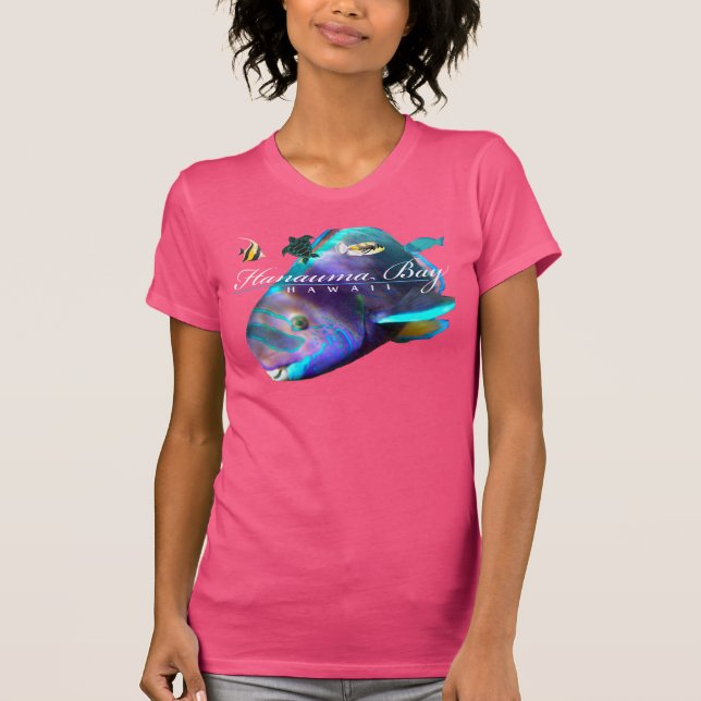 Hawaii papegojafisk - Uhu T-shirt (Framsida)
