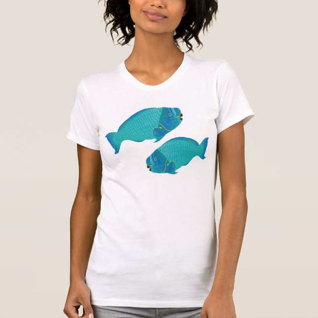 Hawaii Parrot Fish T Shirt (Framsida)