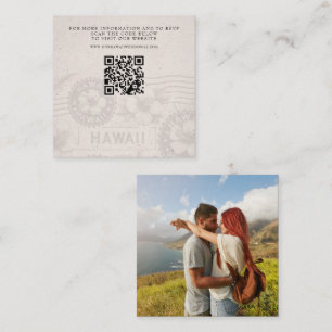 Hawaii Passport Bröllop QR Tilläggskort