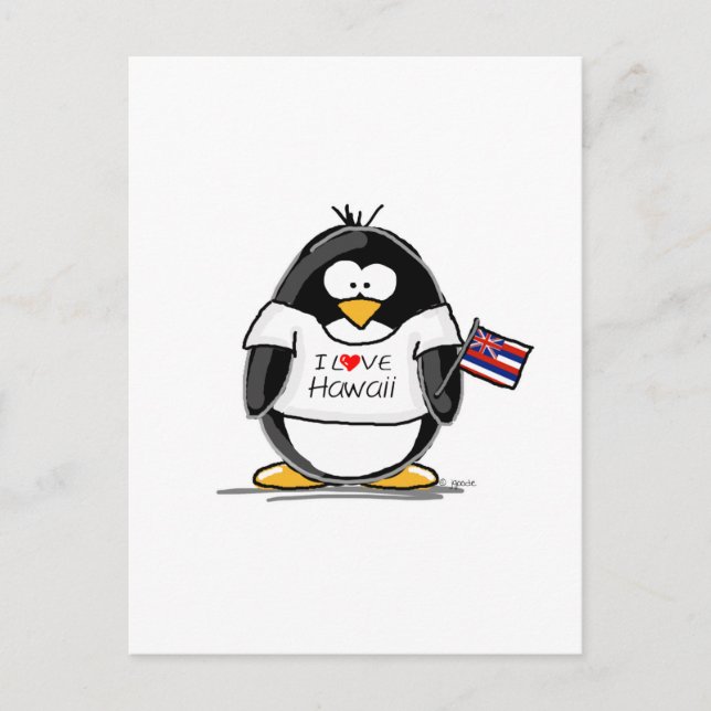 Hawaii Penguin Vykort (Framsida)