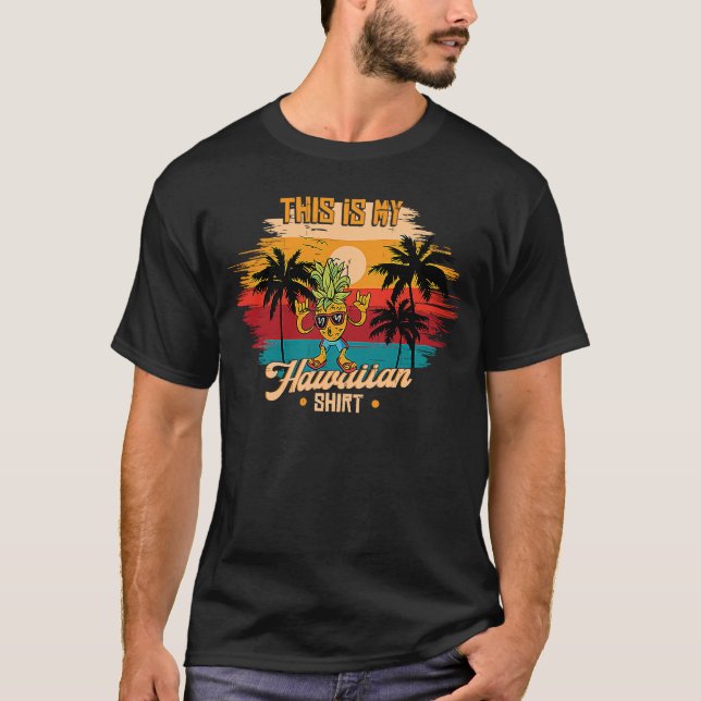 Hawaii Pineapple Hawaiian  Tropical T Shirt (Framsida)