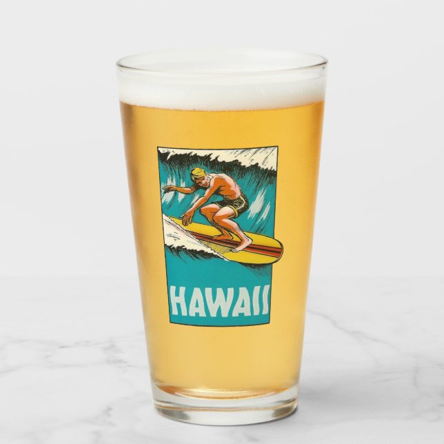 Hawaii Pint Glass Glaskopp (Framsida fylld)