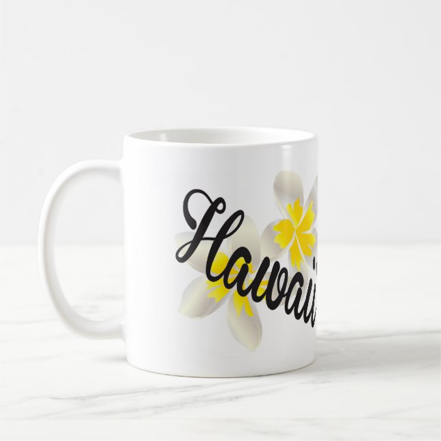 Hawaii Plumeria Flowers Kaffemugg (Vänster)