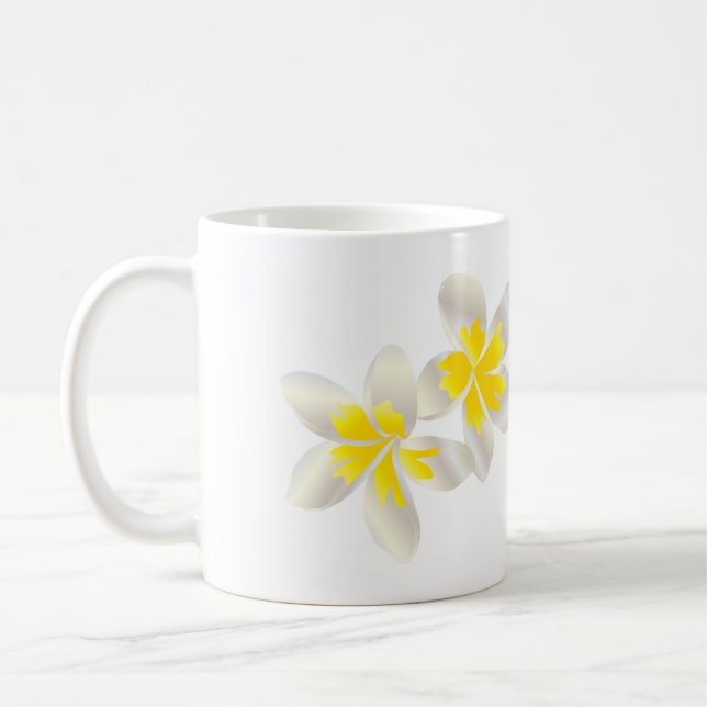 Hawaii Plumeriablommor Kaffemugg (Vänster)