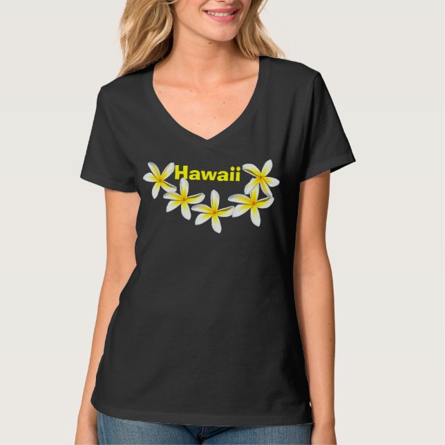 Hawaii Plumeriautslagsplats Tee Shirt (Framsida)