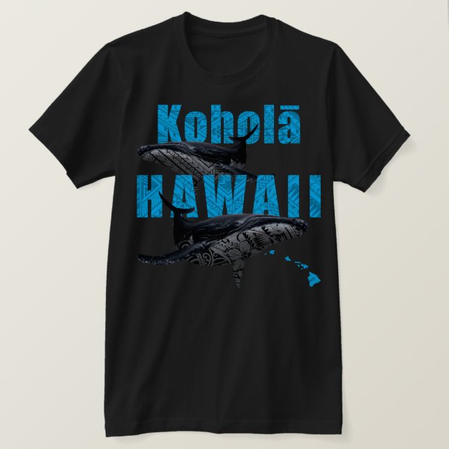 HAWAII POLYNESIAN TRIBAL HUMPBACKS HAWAII-ÖARNA T SHIRT (Design framsida)