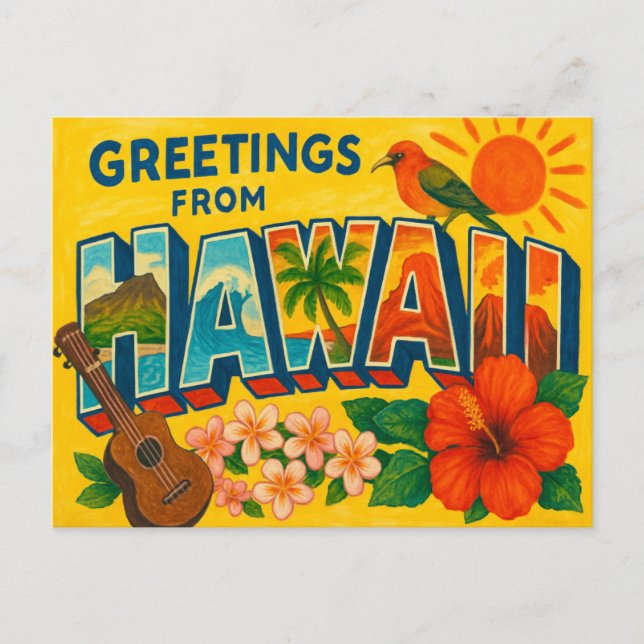 Hawaii Postcard Vykort (Framsida)