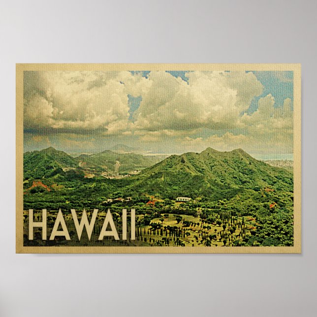 Hawaii Poster - Vintage resor Skriv ut (Framsidan)