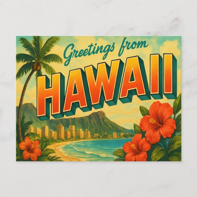 Hawaii postkort vykort (Framsida)