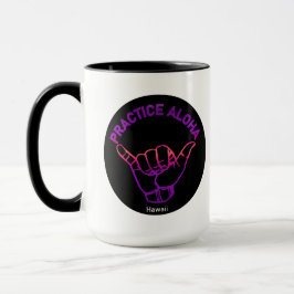 Hawaii Practice Aloha PurpleRay Shaka (Hitt lös) Mugg