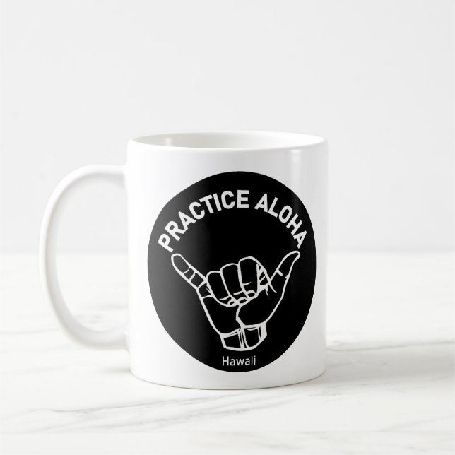 Hawaii Practice Aloha Shaka (Hitt lös) Kaffemugg (Vänster)