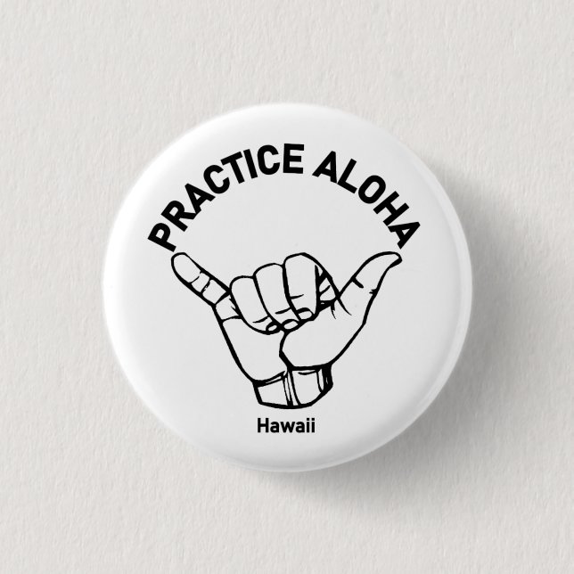Hawaii Practice Aloha Shaka (Hitt lös) Knapp (Framsida)