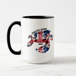 Hawaii Practice Aloha - Tribal Honu HIFlag Mugg