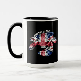 Hawaii Practice Aloha - Tribal Honu HIFlag Mugg