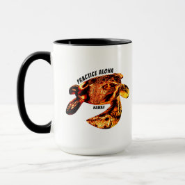 Hawaii Practice Aloha - Tribal Honu Lava Mugg