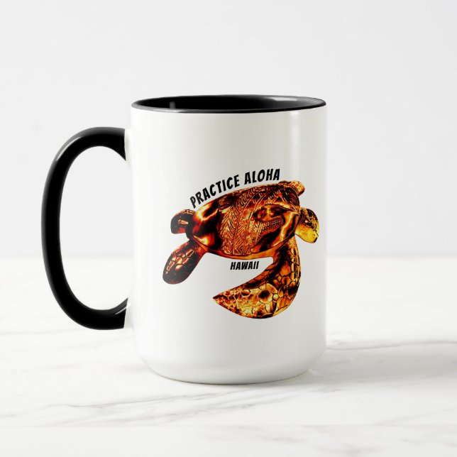 Hawaii Practice Aloha - Tribal Honu Lava Mugg (Vänster)