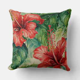 Hawaii print hibiscus mönster kudde