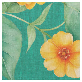 Hawaii Print Ilima-blommor Tyg
