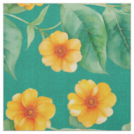 Hawaii Print Ilima-blommor Tyg