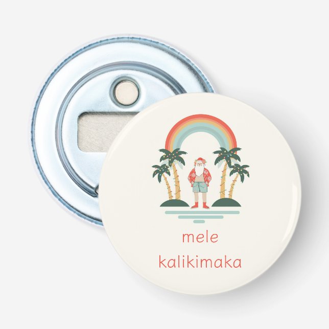 Hawaii/Rainbow/Handflatan Santa Flasköppnare (Framsidan)