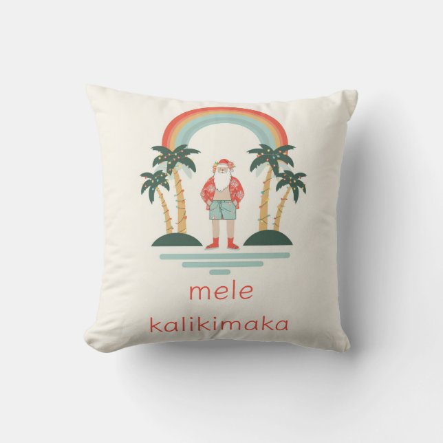 Hawaii/Rainbow/Handflatan Santa Kudde (Framsida)