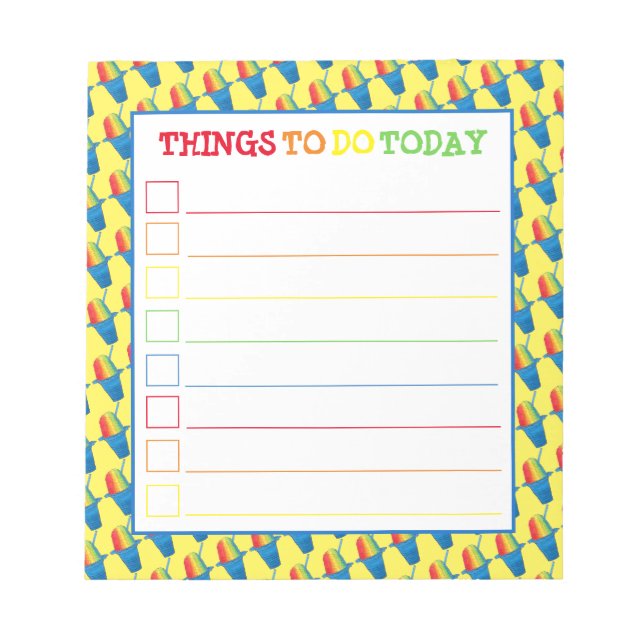 Hawaii Rainbow Shave Ice Frozen Dessert Hawaii Anteckningsblock (Framsida)