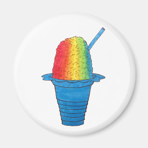 Hawaii Rainbow Shave Ice Frozen Dessert Hawaii Magnet