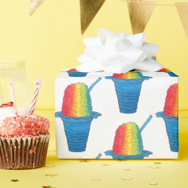 Hawaii Rainbow Shave Ice Frozen Dessert Hawaii Presentpapper (Födelsedagsfest)