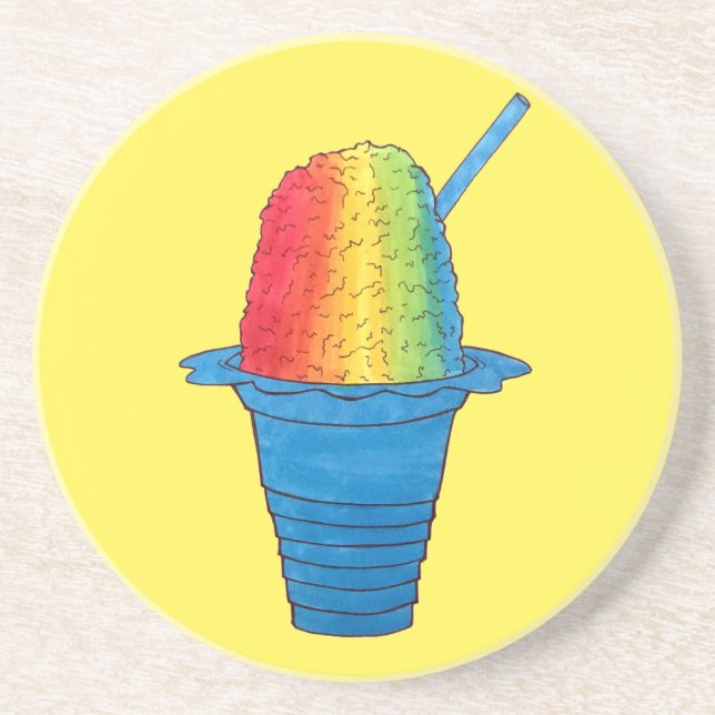 Hawaii Rainbow Shave Ice Frozen Dessert Hawaii Underlägg (Framsidan)