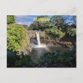 Hawaii Rainbow Waterfall Vykort