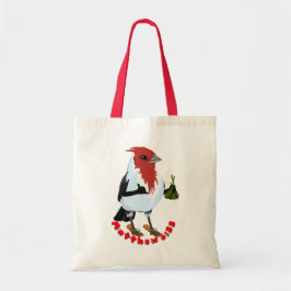HAWAII RED CRESTED CARDINAL—Bible verse Tygkasse