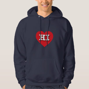 Hawaii Red Heart - I kärlek HI Hoodie