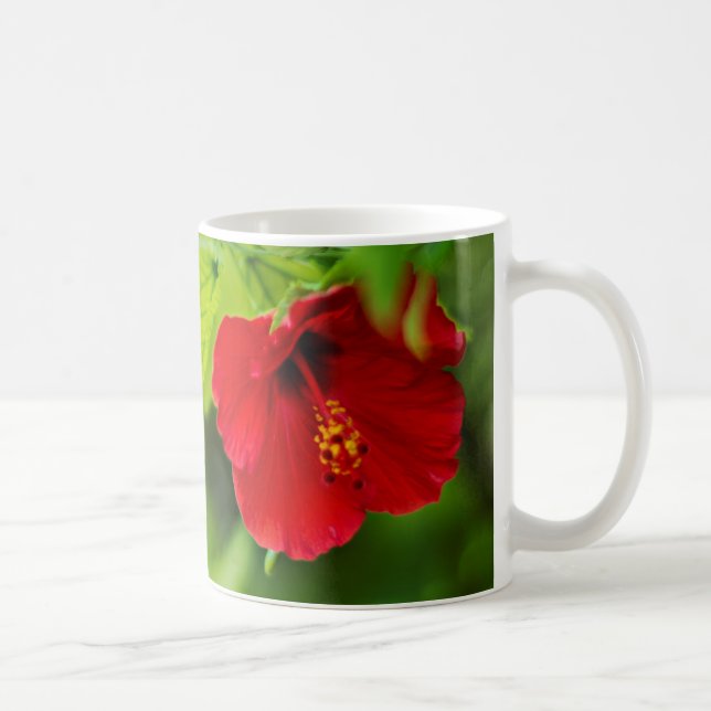 Hawaii Red Hibiscus Flower Resa År Kaffemugg (Höger)