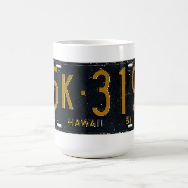 Hawaii registreringsskylt 1951 kaffemugg (Center)