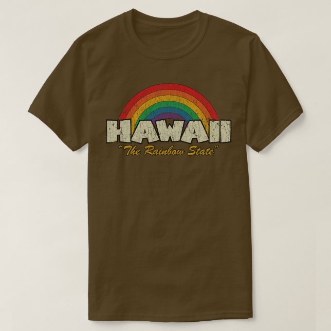 Hawaii Regnbågstaten 1986 T Shirt (Design framsida)