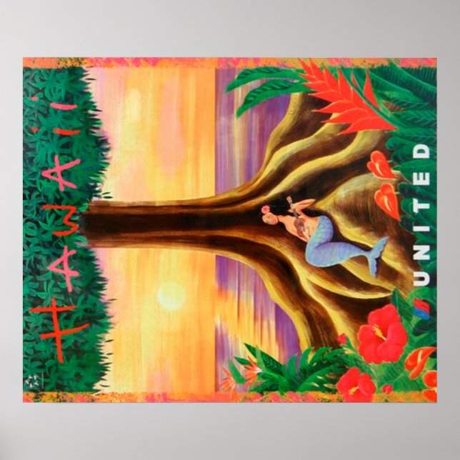 Hawaii-reseaffisch Poster (Framsidan)